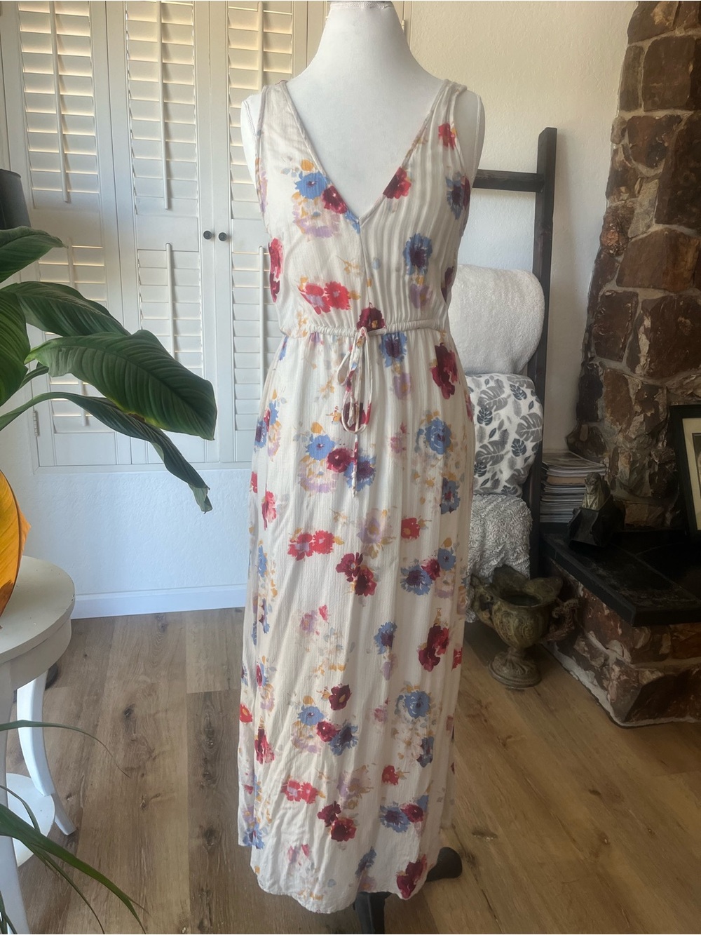 🌸 Lucky Brand Floral Sleeveless Maxi Dress | XS/TP | Pockets | Flowy